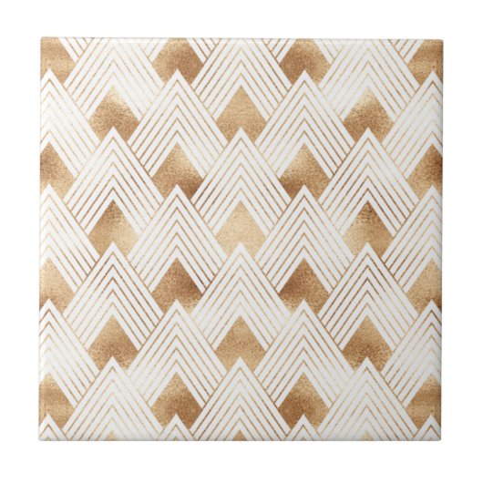 Carreau Motif d'art déco d'or (Devant)