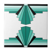 Carreau Motif d'art déco en verts (Devant)