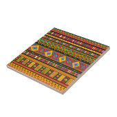 Carreau Motif d'art ethnique en Afrique (Côté)