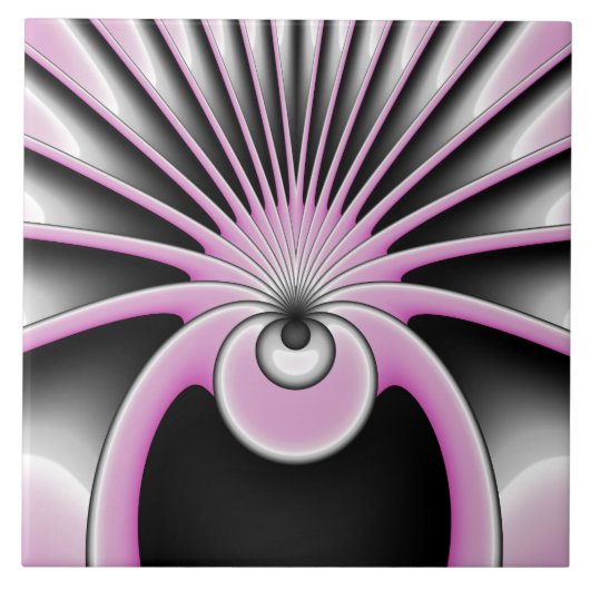 Carreau Motif d'art fractal Abstrait moderne (Devant)