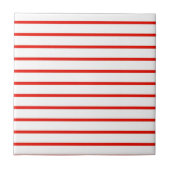 Carreau Motif de bande horizontale blanc rouge (Devant)