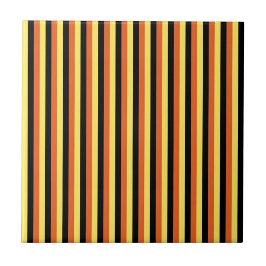 Carreau Motif de bande verticale jaune noir (Devant)