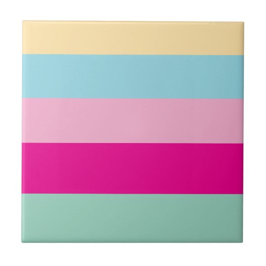 Carreau Motif de bandes colorées (Devant)