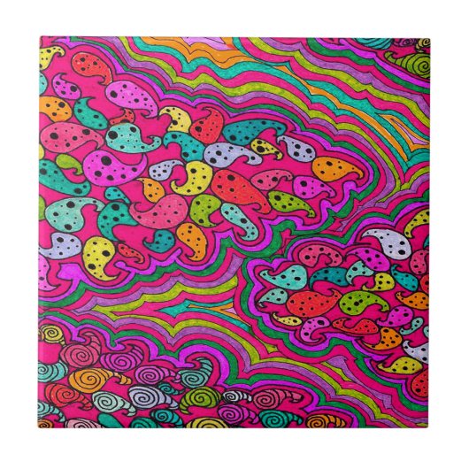 Carreau Motif de Bohème de mod de Boho (Devant)