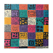 Carreau Motif de boîte colorée vibreant (1) (Devant)