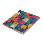 Carreau Motif de boîte colorée vibreant (1) (Côté)