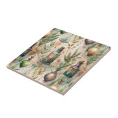 Carreau Motif de bouteilles apothécaires vintages (3) (Côté)