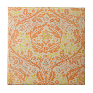 Carreau Motif de branche dorée de William Morris, art vint