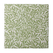 Carreau Motif de branches feuillues vertes (Devant)