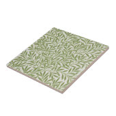Carreau Motif de branches feuillues vertes (Côté)