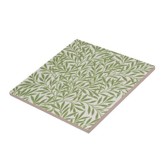 Carreau Motif de branches feuillues vertes (Côté)