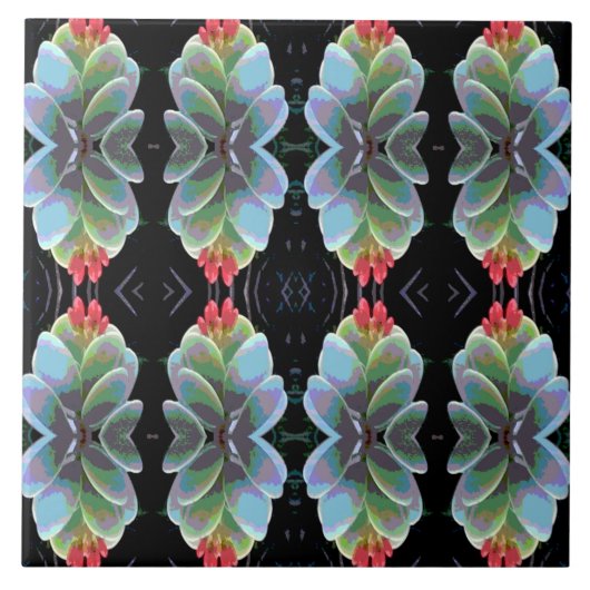 Carreau Motif de cactus à fleur (Devant)