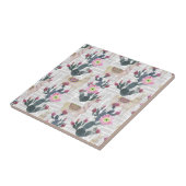 Carreau Motif de cactus d'aquarelle (Côté)