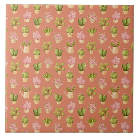 Carreau Motif de cactus sauvage (Devant)