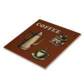 Carreau Motif de café rétro (Côté)