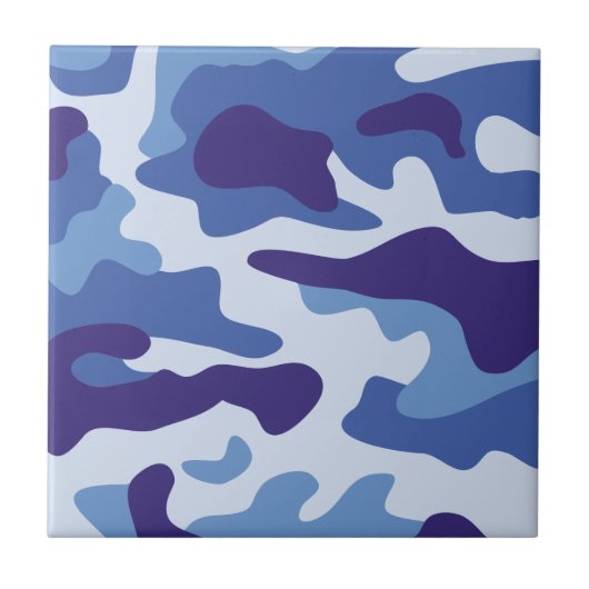 Carreau Motif de camouflage bleu (Devant)
