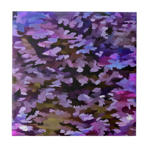 Carreau Motif de camouflage bleu, rose et sienne