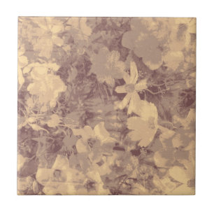 Carreau Motif de camouflage de fleur et de feuille sur le