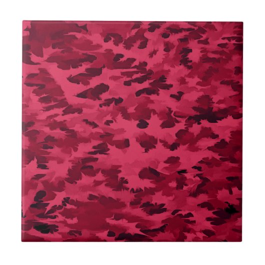 Carreau Motif de camouflage rouge rosé (Devant)