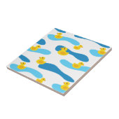 Carreau Motif de canard en caoutchouc jaune (Côté)