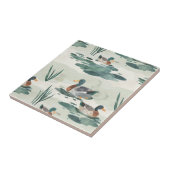 Carreau Motif de canards d'aquarelle mignonne (Côté)