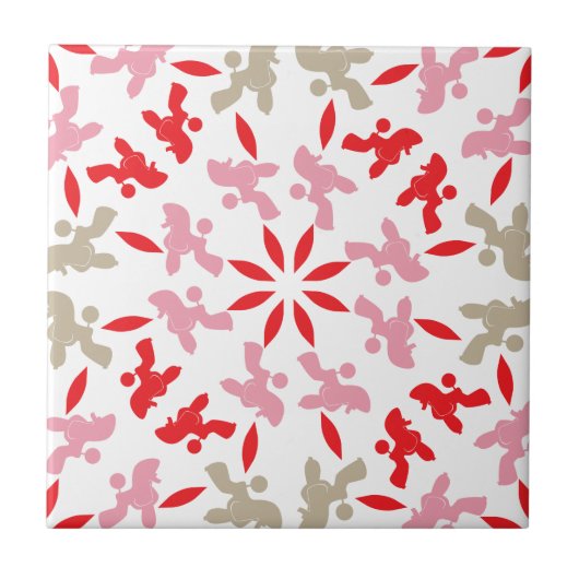 Carreau Motif de caniche (Devant)