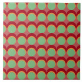 Carreau Motif de cercle hippy pastèque rétro (Devant)