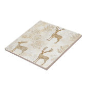 Carreau Motif de cerf de la forêt neutre (Côté)