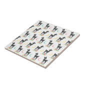 Carreau Motif de cerfs, Cerf de bébé, Boho, Fleurs, Lune (Côté)
