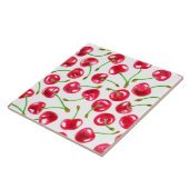 Carreau Motif de cerises d'aquarelle (Côté)