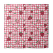 Carreau Motif de champ fraise (Devant)