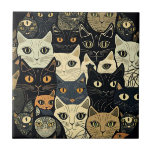 Carreau Motif de chat Artsy