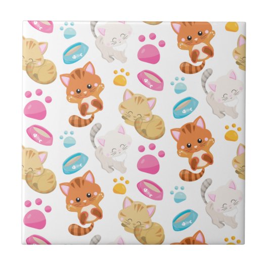 Carreau Motif De Chats, Chats Mignons, Kitty, Chatons, Paw (Devant)