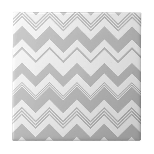 Carreau Motif de Chevron de blanc gris (Devant)