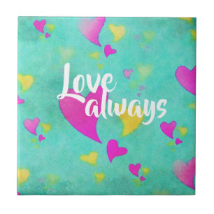 Carreau Motif de cœur mignon Amour toujours Saint-Valentin