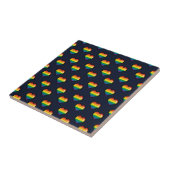Carreau Motif de coeur Rainbow 8 Bit (Côté)