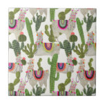 Carreau Motif de collection Llamarama<br><div class="desc">Profitez de ce motif de lamas créatif sur un produit ou une pièce d'art peint pour mettre en valeur et ajouter au monde qui vous entoure. Artiste : Victoria Borges</div>