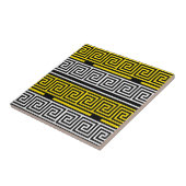 Carreau Motif de conception de frise à clé grecque jaune b (Côté)