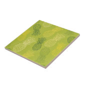 Carreau Motif de contour de l'ananas sur vert (Côté)