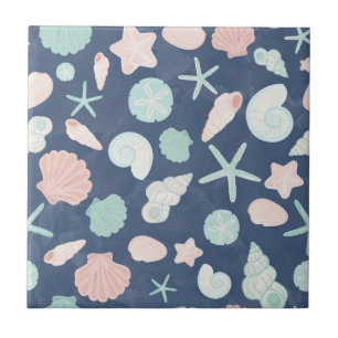 Carreau motif de coquillages