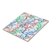 Carreau Motif de corail d'aquarelle (Côté)