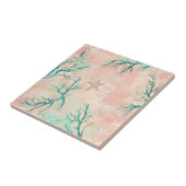 Carreau Motif de corail de plage estivale (Côté)