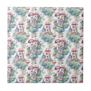 Carreau Motif de cottage champignon fantaisiste (10)