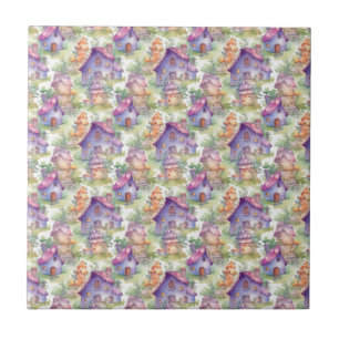 Carreau Motif de cottage champignon fantaisiste (7)