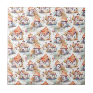 Carreau Motif de cottage champignon fantaisiste (9)