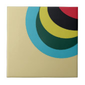 Carreau Motif de courbes colorées (Devant)