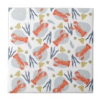 Motif de crustacés langouste sous l'eau