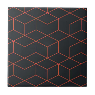Carreau motif de cube dynamique, rétro, simple, cool, tend
