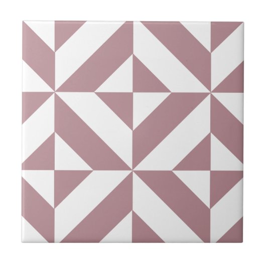 Carreau Motif de cube géométrique Mauve foncé (Devant)