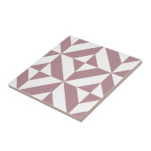 Carreau Motif de cube géométrique Mauve foncé (Côté)